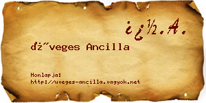 Üveges Ancilla névjegykártya